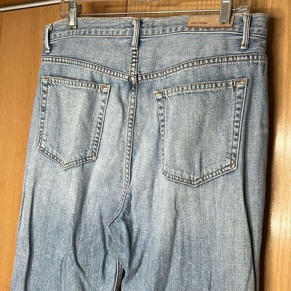 GRLFRND Hannah distressed high waist cropped blue jeans in Fly High Size 31 - Picture 5 of 13